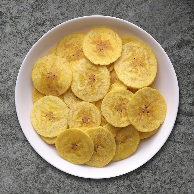 Palaharam at Kalpathy Store Premium Kerala Banana Chips Wafers In Coconut Oil | Fresh, Thin, Crispy, Namkeen Snack | 200 g Pet Jar