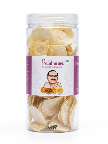 KalpathyStore Salted Chembu Chips (ചേമ്പ് ചിപ്സ്) | Kerala Taro Chips | Crispy Traditional Style | 200g Jar