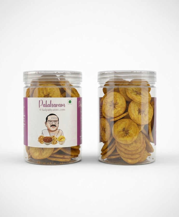 Palaharam at Kalpathy Store Banana Chips Peri Peri Flavour | Kerala Style Spicy Snack | Fried in Pure Coconut Oil | Crunchy South Indian Chips | 150g PET Jar
