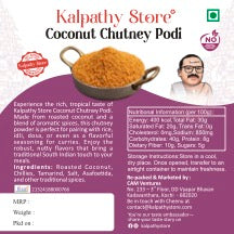 Kalpathystore Coconut Chutney Podi | Also Known as Coconut Chammanthy Pody | Authentic Kerala-Style Coconut Chutney Powder | 2 x 100g Packs